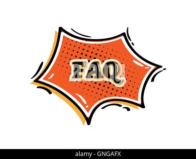 FAQ comic bubble Stock Vector