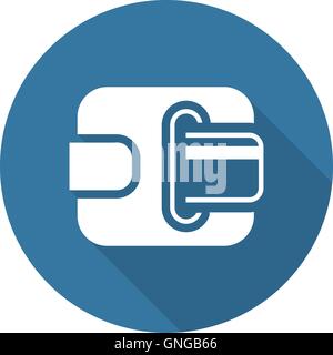 Modern Flat Digital Wallet concept Illustration Stock Vector