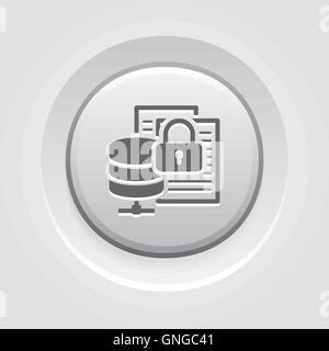 Secure File Storage Icon. Flat Design. Stock Vector