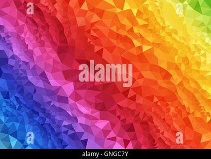 Abstract Rainbow Triangular Background Stock Vector