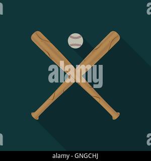 Baseball icon, vector illustration. Stock Vector