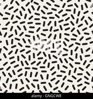 Vector Seamless  Jumble  Lines Memphis Pattern Stock Vector