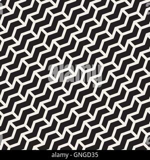 Vector Seamless Chevron ZigZag Diagonal Lines Geometric Pattern Stock Vector