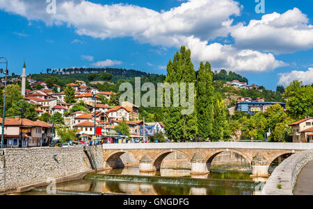 View of the historic centre of Sarajevo - Bosnia and Herzegovina Stock Photo