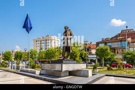 Statue of Ibrahim Rugova in Pristina - Kosovo Stock Photo