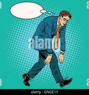Tired man, depression and grief Stock Vector