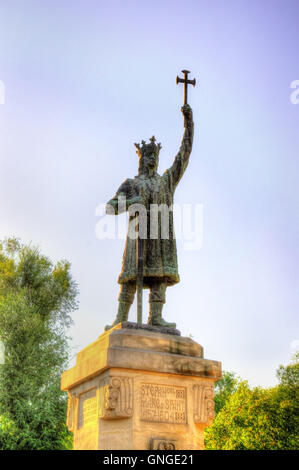 Stefan cel Mare Monument in Chisinau - Moldova Stock Photo