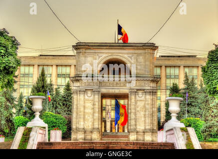 View of the Triumphal Arch in Chisinau - Moldova Stock Photo