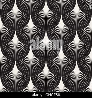 Vector Seamless Sunburst Lines Geometric Pattern Stock Vector