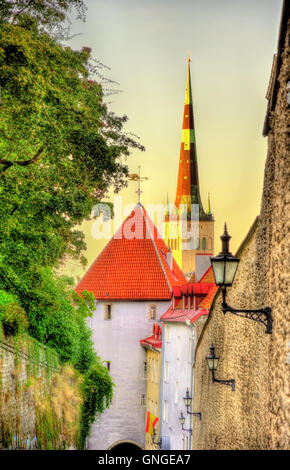 Pikk jalg street in Tallinn - Estonia Stock Photo