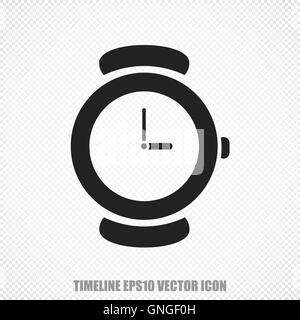 Time vector Watch icon. Modern flat design. Stock Vector
