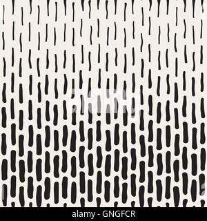 Vector Seamless Hand Drawn Vertical Rectangles Halftone Pattern Stock Vector