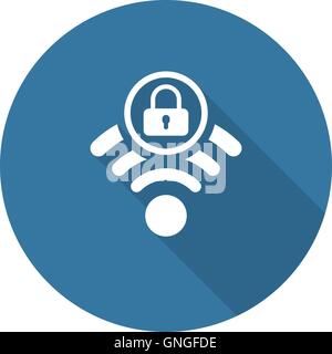 Secure Access Icon. Flat Design. Stock Vector