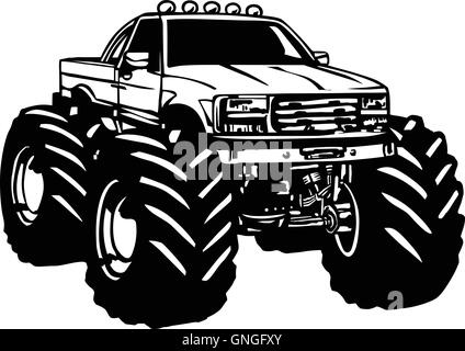 Cartoon monster truck Royalty Free Vector Image