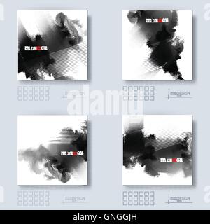 Abstract inkblot background. Stock Vector