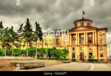 Administration of Kalininsky district, Lenin square, Saint Peter Stock Photo