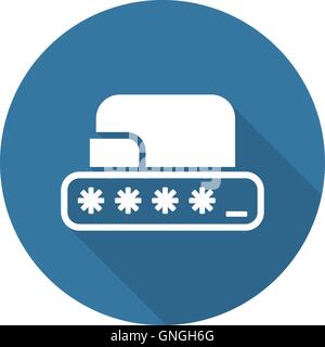 Modern Flat Digital Wallet Security concept Stock Vector