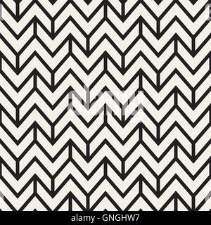 Vector Seamless Chevron ZigZag Diagonal Lines Geometric Pattern Stock Vector