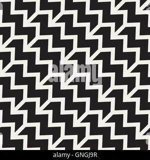 Vector Seamless Chevron ZigZag Diagonal Lines Geometric Pattern Stock Vector