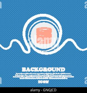 hard disk, date base sign icon. Blue and white abstract background flecked with space for text and your design. Vector Stock Vector