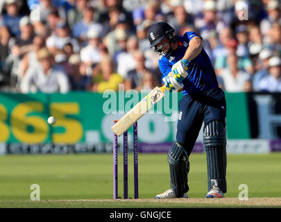 England's Jos Buttler bats during the third one day international at Trent Bridge, Nottingham. Stock Photo