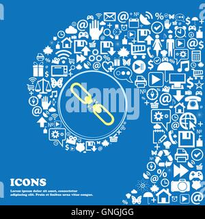 Broken connection flat single icon . Nice set of beautiful icons twisted spiral into the center of one large icon. Vector Stock Vector
