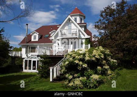 The Doctor's House Inn and Spa at Green's Harbour in Newfoundland and Labrador, Canada. The inn is on an estate of 100 acres. Stock Photo