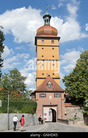Segringen Gate, old town, Dinkelsbuehl, Central Franconia, Bavaria, Germany Stock Photo