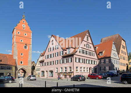 Woernitz Gate, old town, Dinkelsbuehl, Central Franconia, Bavaria, Germany Stock Photo