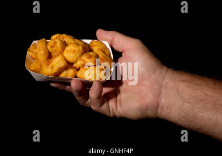 Deep Fried Cheese Curds are seen at the Minnesota State Fair in St. Paul, MN, August  27, 2016 Stock Photo