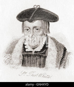 Sir Thomas White, 1492 – 1567.  English cloth merchant, Lord Mayor of London, civic benefactor and founder of St John's College, Oxford. Stock Photo