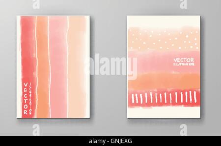 Brochure with Multicolored Blured Backgrounds. Stock Vector