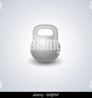 Realistic kettlebell, vector illustration. Stock Vector