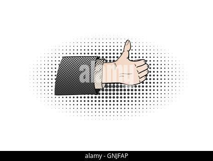 comic thumb up Stock Vector