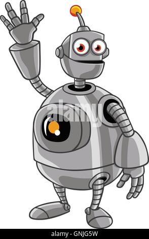 Cute Robot Cartoon Stock Vector