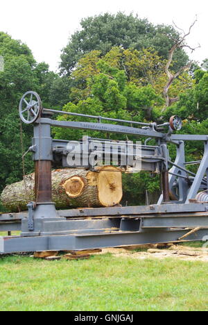 A T H Robinson Double Bladed Reciprocating Planking Saw Stock Photo