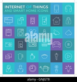 Smart Home And Internet Of Things Icon Set Stock Vector