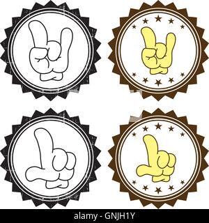 hand gesture theme Stock Vector