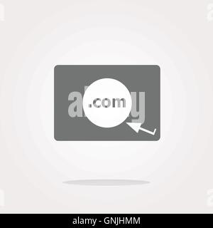 Domain COM sign icon. Top-level internet domain symbol . Vector illustration. Vector Icon Stock Vector