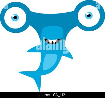 Hammerhead Shark Mascot Stock Vector