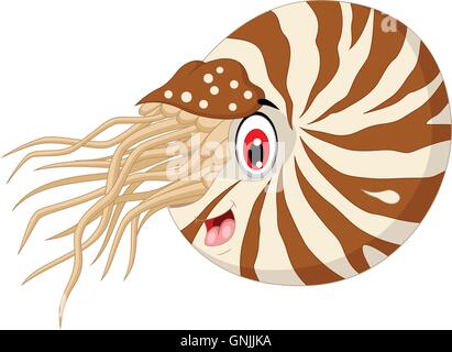 Nautilus Cartoon for you design Stock Vector