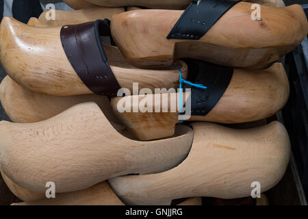 Clogs on sale in Vannes, Brittany, France Stock Photo