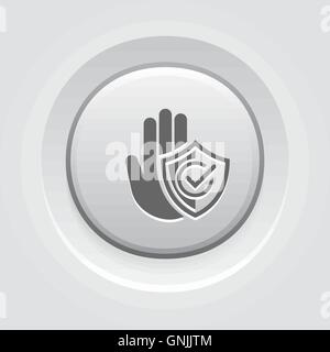 Secured Area Icon. Flat Design. Stock Vector