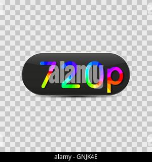 High-definition video sign, vector illustration. Stock Vector