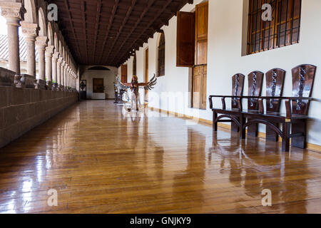 Cusco, Peru - May 14 : interior art and detail of the Templo de Santo Domingo in Cusco. May 14 2016, Cusco Peru. Stock Photo