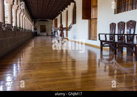 Cusco, Peru - May 14 : interior art and detail of the Templo de Santo Domingo in Cusco. May 14 2016, Cusco Peru. Stock Photo