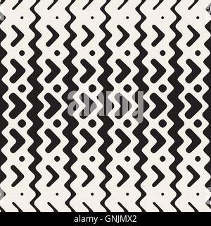 Vector Seamless ZigZag Rounded Lines Ethnic Pattern Stock Vector