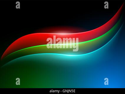 Waving RGB Curves Stock Vector