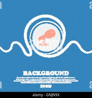 Microphone, Speaker  sign icon. Blue and white abstract background flecked with space for text and your design. Vector Stock Vector