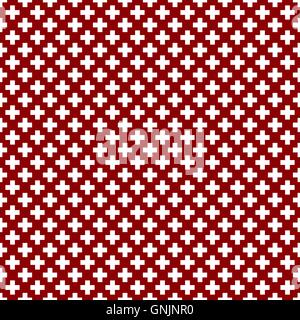 Seamless pattern of cross, vector illustration. Stock Vector